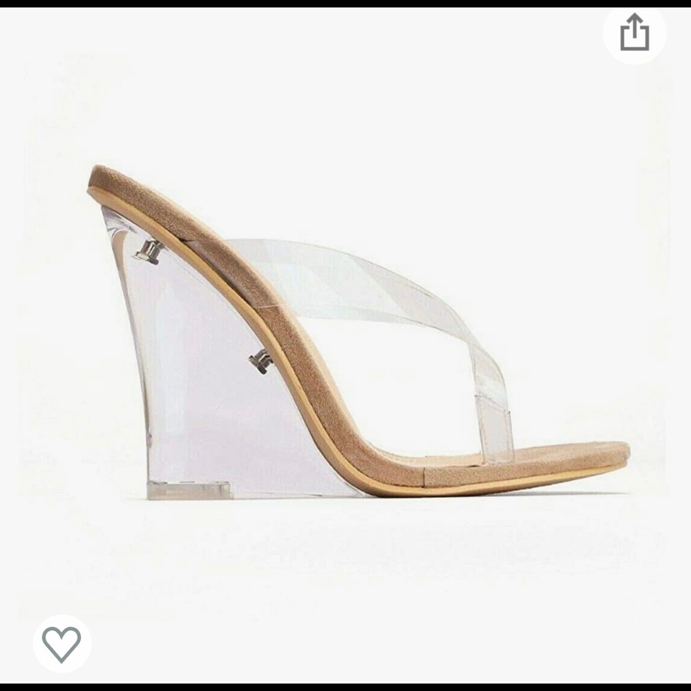 Transparent Wedge Sandals